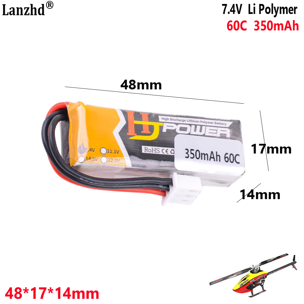7.4V 350mAh 60C 2S1P lithium b - Drone 3D Modeling recension och pris