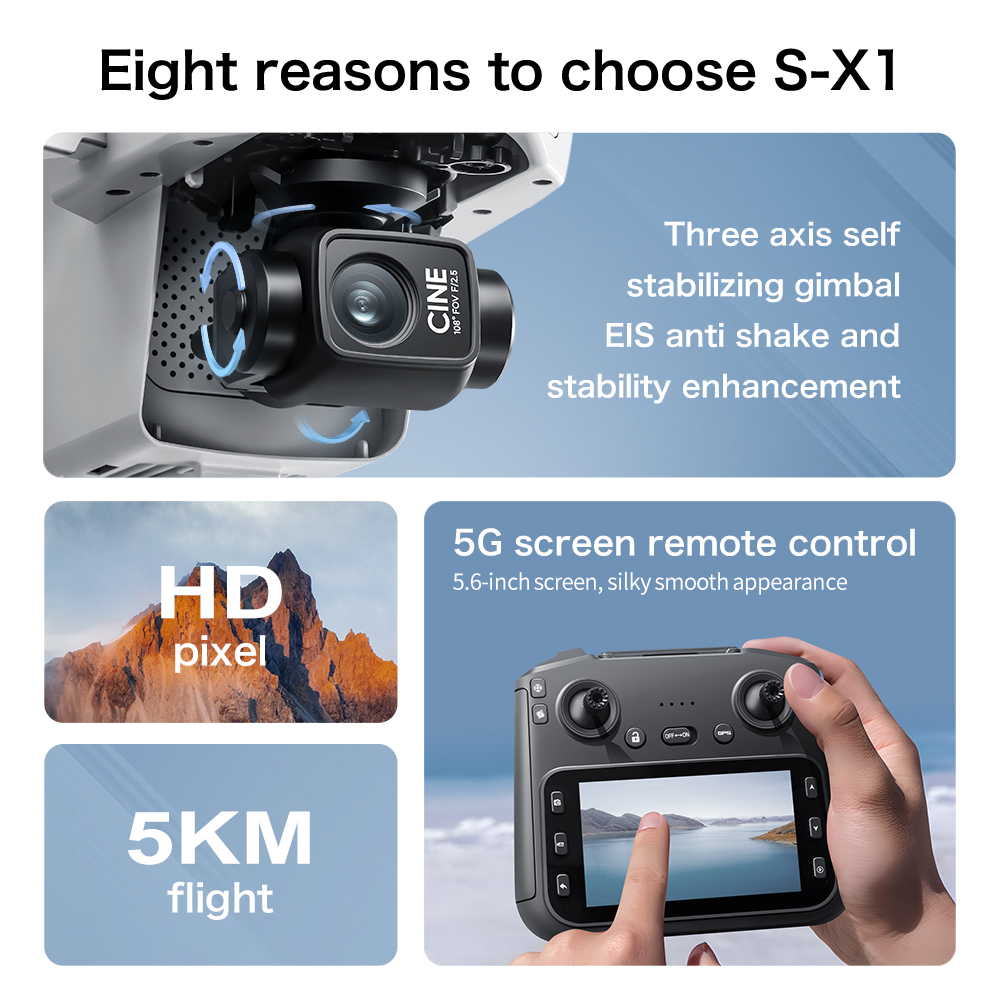 Lenovo S-X1 MAX GPS Drone 3-Ax - Drone Multispectral recension och pris